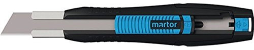 MARTOR Sicherheitsmesser Mit Klingeneinzug, SECUNORM 380, Profi Cuttermesser, Lange Klinge, Rechts- & Linkshänder, Produktion, GS Geprüft