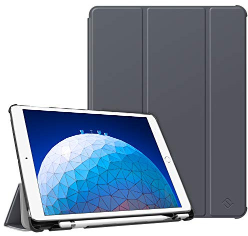 Fintie Hülle für iPad Air 10.5 2019 (3. Generation) / iPad Pro 10.5 2017 - Ultra Schlank Superleicht Ständer Schutzhülle mit eingebautem Pencil Halter, Auto Schlaf/Wach, Himmelgrau
