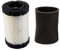 Filtre à air avec préfiltre pour Briggs & Stratton 796031 594201 590825 591334 797704 John Deere MIU1303 GY21435 MIU13963