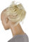 CAISHA Jumbo Haarteil Haargummi Dutt Flora Hochsteckfrisuren Brautfrisuren Natürlich Gewellt Unordentlich DM17cm Platinblond G3F