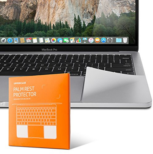 UPPERCASE Premium Palm Rest Protector Skin Cover Set for MacBook Pro 13 Released in 2016-2019 Only, Silver, Does Not Fit MacBook Pro 13 2020