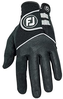 FootJoy RainGrip Herren Golfhandschuh, Schwarz, L