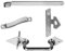 Pollmann®Baubeschläge Stalltürklinken-Satz zum Aufschrauben, Hebel 250 mm, hell verzinkt
