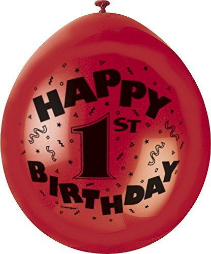 Mr. Gadget Solutions® - Confezione da festa per decorazioni per feste con palloncini stampati per 1 anno