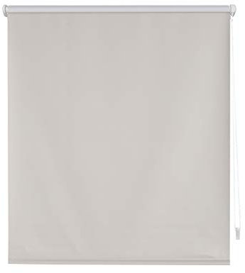 Blindecor Zeus Estor enrollable Easyfix opaco liso - Gris plata, 140 x 180 cm (Ancho por Alto). Tamaño de la Tela 137 x 175 cm. Estores sin herramientas blackout