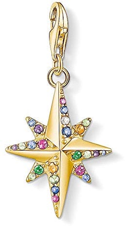 Thomas Sabo Damen Charm-Anhänger Farbiger Stern Charm Club 925 Sterling Silber 1816-488-7