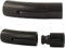 König Design Edelstahl Hebeldruckverschluss Schmuck Lederband-Armband-Verschluss 4 mm Schwarz - 3 Stück
