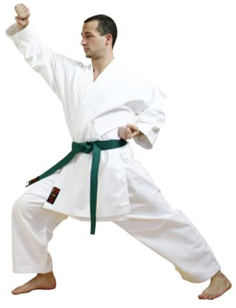 Chikara Karateanzug 9 OZ (Bushi) Kampfsportanzug für Kinder, Herren, Damen, Anfänger und Fortgeschrittene - Karate Anzug Erwachsene (150)