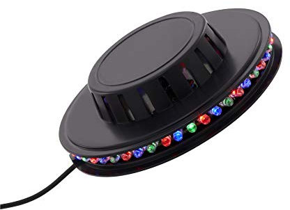 BRILONER - LED Partylicht mit Musiksensor, buntes RGB Licht, max. 3W, USB-Anschluss, Discolicht, Party Gadgets,Lichtrad, LED Licht, Partybeleuchtung, Deko Geburtstag, 12,5x3,8 cm, Schwarz