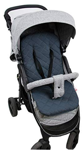 BABYLUX Matratze für Kinderwagen Babywanne Buggy Sitzauflage Auflage Doppelseitig (4. Grau Pik)