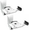 ARLI Lautsprecher Wandhalterung Universal Regal Boxen Wandhalter Weiss Regalboxen 2 er Paar Set 25 kg belastbar werkzeuglos schwenken neigen Halter Wandmontage Box Befestigung Schrauben Dübel Wand 2X