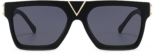 SHEEN KELLY Retro Millionaire Sonnenbrille Square Metal Punk Rock Hip Hop Sonnenbrille für Männer Frauen