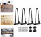 Lot de Pieds de Table Basse Industrielle Épingle à Cheveux Style en Fer Pieds de Meubles Basse pour Table Basse, 2 Tiges Noir 10 pouces/25cm