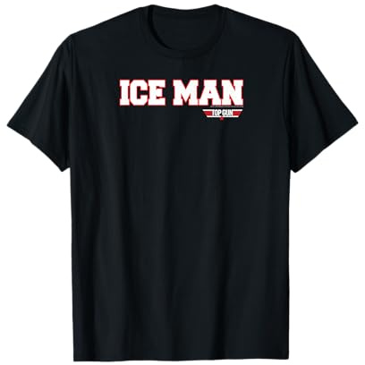 Top Gun Ice Man Name and Graphic Action Movie T-Shirt