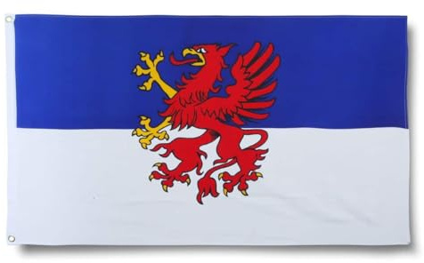 Sonia Originelli Pommern Länderflagge 90 x 150 cm - Fanartikel in der pommerschen Nationalflagge für WM, EM und Public Viewing