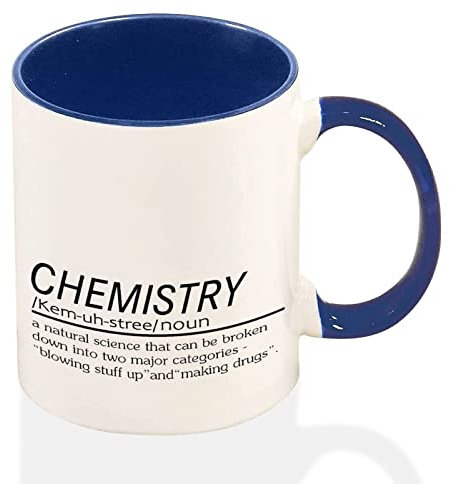 Chemie Definition Kaffeetasse – Lustige Chemie Tasse – Chemie Definition Zweifarbige blaue Tasse – Chemie Tasse Neuheit 313 ml