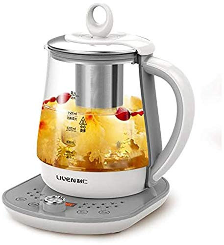 FairUo Kettles for Boiling Water 1.8L Large Capacity Glass Pot Multifunction Cooking Tea Soup Kettles for Boiling Water Stainless Steel Heating Base