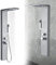 JOIEYOU Panel de ducha de acero inoxidable cepillado, con cabezal de ducha de lluvia para ducha y baño (plata)