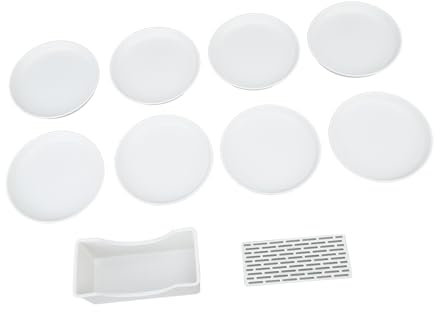 Cuenco de Escupitajo de Hueso, Placa Compacta de Pastel de Aperitivos para Fiesta 8 Piezas de Paja de Trigo