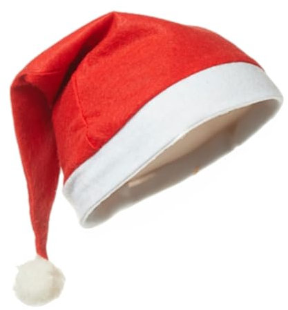 MIJOMA Weihnachtsmütze Nikolausmütze Santamütze mit Plüsch-Fellrand - Unisex für Erwachsene, Kuschelweich, Ideal für Weihnachtsfeier, 100% Polyester, One Size (Rot mit 40cm Zipfel)