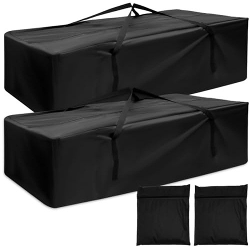 2pack Garden Furniture Cushion Storage Bag Waterproof 210D Oxford Cloth Furniture Storage Bag with Handle and Zipper Rip Proof Portable Christmas Tree Storage Bags for Home Patio Outdoor(173x76x51)