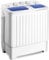 COSTWAY Twin Tub Washing Machine, 8kg Total Capacity Portable Laundry Washer and Spin Drying Machine with Timer Control for Apartment Dorms Camping (5KG Washer 3KG Drying)