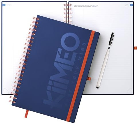 KIIMEO - Aumenta la gestione del tempo Il 1° taccuino professionale e tematico - Suggerimenti e articoli - 140 pagine + 1 pagina cancellabile - Pennino incluso.