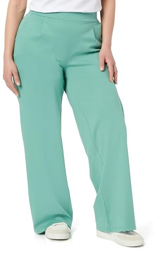 ICHI Damen Ihkate Long Wide Pa2 Lässige Business-Hose, 165515/Beryl Green, M EU