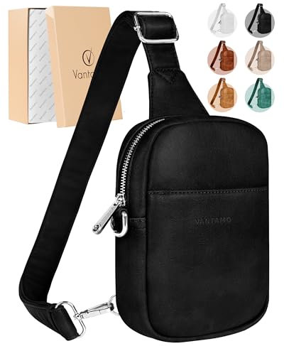 Vantamo Crossbody-Taschen für Damen: RFID-blockierende, vegane Leder-Schultertasche mit Anti-Pickpocket-Clip – trendig und kompakt, sicherer Stil für den täglichen Gebrauch mit Seelenfrieden – 3