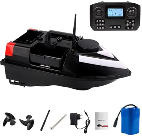 Kavolet Fischköderboot mit GPS, RC-Angelköderboot, 500 m Ferngesteuertes Köderboot, GPS Fischfinder, Automatische Rückkehr, wasserdichtes Nistboot mit Doppelmotoren