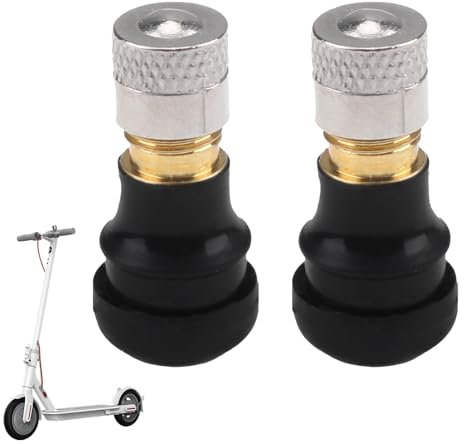 Tubeless Reifenventil für E-Roller Ninebot Max G30, Xiaomi M365 Pro 2 usw. - 24-mm Ventile, Gerades Design - 2 Stück Packung