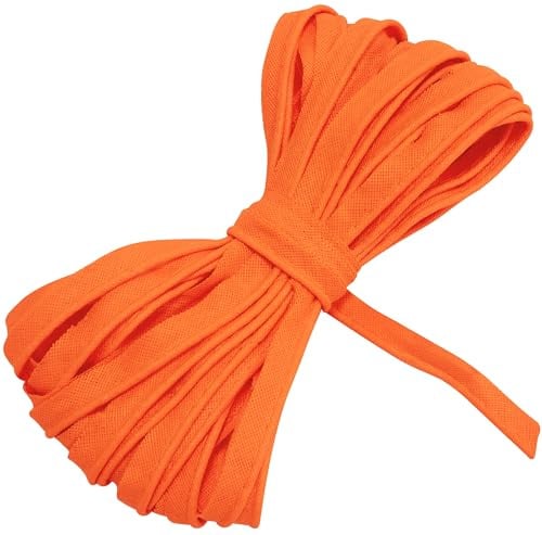 AERZETIX - C77230 - Bandpaspel 9 Meter x 10 mm - aus Baumwolle - Farbe Orange - Paspelierung passepartouts borten für Kleidung Kissen bettdecken schrägband