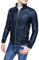 Evoga Giubbotto giacca uomo casual nero slim fit in ecopelle giubbino bomber moto chiodo (IT, Testo, L, Regular, Regular, Blu Scuro)