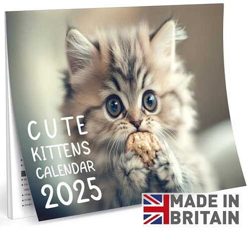 Kittens Calendar 2025-2025 Calendar UK - A3 Month to View Ideal for Cat Lovers -Birthday gifts for her Present