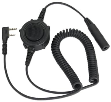 JASMKLX Cable PTT Grande for Radio bidireccional for Enchufe for walkie Talkie Apto for Tipo K-2in