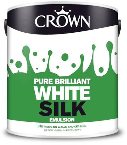 Crown Pure Brilliant White Silk Emulsion 2.5 Litre