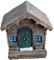 Amosfun Mini-Holzhaus-Ornament büro Dekoration Living Room Decoration Simuliertes Holzhaus tischdeko esstisch Bausatz Aquarienschmuck Miniatur Mini-Harzgeschenk Desktop-Skulptur aus Harz