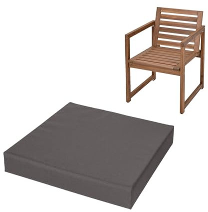 IJQXLA Outdoor-Kissen für Stühle, 60 x 60 cm, Dickes, wasserdichtes Stuhlkissen, Sitzpolster aus Schaumstoff für Küche, Esszimmer, Wohnzimmer und Garten, Terrasse, Rattanmöbel, Abnehmbarer Be