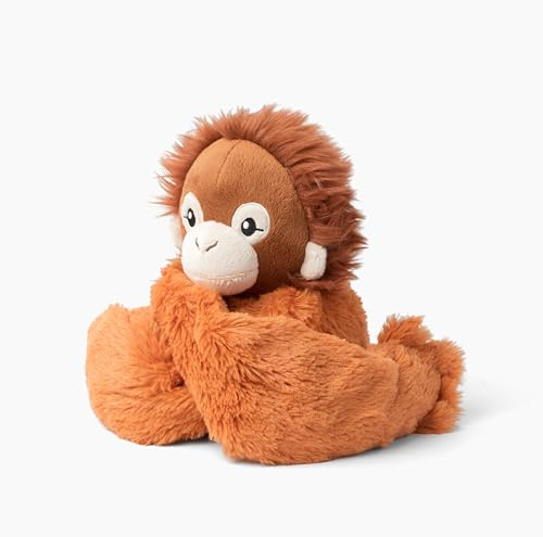 HUGIMALS Peluche Lestée Enfant, Echarpe Cou Et Epaules, Micro Ondes | Peluche lestée anxiete, Lavable, Passe Au Micro Ondes Et Au Congelateur, Calins Apaisants, Non Parfume, Orang Outan