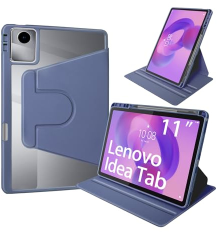 idudao Case for Lenovo Idea Tab, Rotatable Cover with Stylus holder Tablet Pad Lenovo Idea Tab 11 inch TB336FU,Blue