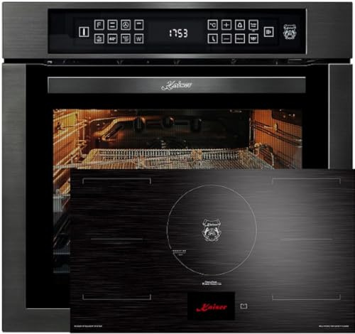 KAISER Backofen-Set Herd Set Autark Einbaubackofen,86L 15 Fkt. Grill Air fryer Full Touch mit Induktionskochfeld 90 cm TFT Display EH 6306 N RS+KCT 9140 FI