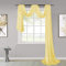 KEQIAOSUOCAI Creme-gelber Fensterschal mit Volant, durchsichtiger Stoff zum Drapieren von Vorhängen, für Hochzeiten, Partys, Mädchenzimmer, Betthimmel, Schals, 132 cm breit x 546 cm lang, creme-gelb