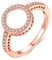 Presentski Cubic Zirconia 925 Sterling Silver Rose Gold Plated Wedding Ring for Women Ladies Girls