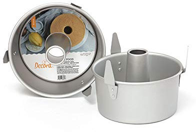 Decora 0062685 Backform Angel Food Ø 17,5 x 8,5 cm H, Legierter Stahl, 8 inches, Silber/Schwarz