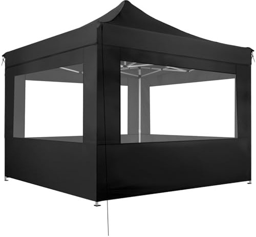 tectake® Tonnelle de Jardin 3x3 m autoportée en Aluminium Pliable Tente de réception 100% Imperméable, 4 Parois, Sardines & Sac de Transport Inclus, Tonnelle terrasse Exterieur Barnum Mariage Baptême