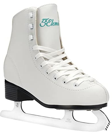 5th Element Grace Ice Skates for Women - Comfortable Figure Skates with Lightly Padded Soft Tricot Lining - Stylish Women's Ice Skating Shoes (White, 10.0)