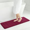 Homaxy Memory Foam Badezimmer Badteppich Saugfähige Rutschfester Badvorleger Waschbar Badematte- 43 x 120 cm, Weinrot