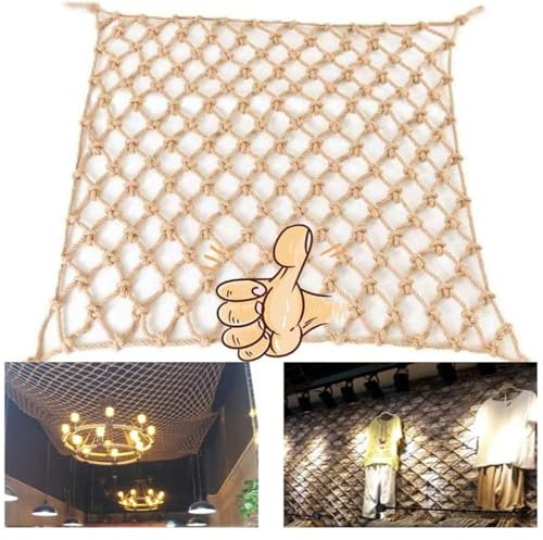 Anti-Fall-Netz Jute Hanf Netz - Kinder Haustier Hochbett Balkon Treppe Spielplatz Schutznetz Hintergrund Wand Hanf Netz Anti-Fall-Netz Sicherheitsnetz (Size : 0.5×1m)