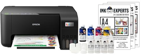 Ink Experts Dye Sublimation A4 Printer Bundle - Windows Compatible with Epson ET2860 Series inc. Printer and Inktec Sublinova Inks