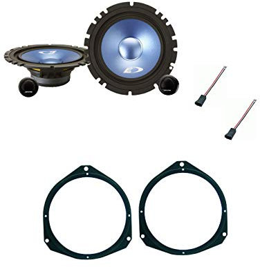 Kit 4 Casse Per Fiat Grande Punto Con Adattatori E Supporti Altoparlanti Alpine SXE-17CS 16 cm Predisposizione Anteriore